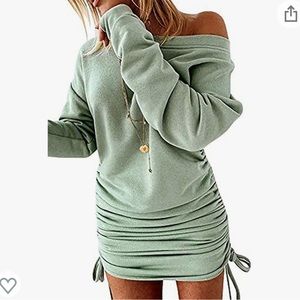 Sexy Ruched Off Shoulder Dress! NWT